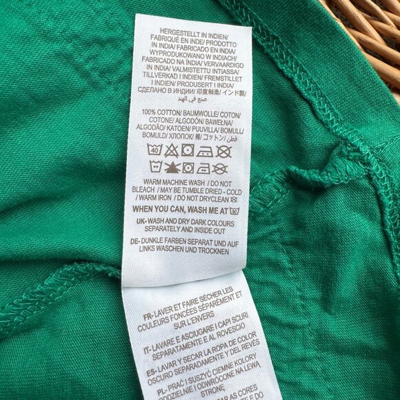 MINI BODEN Broderie Green Dress Girls 7-8 128 Cotton Long Sleeve Ruffles Eyelet - Picture 7 of 7